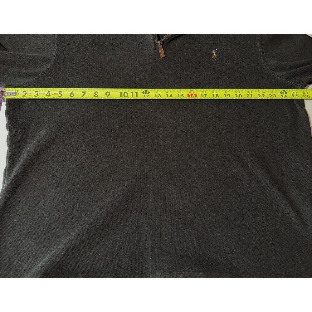 Polo Ralph Lauren Estate Rib Black Sweater Men's Size XL 1/4 Zip Pullover Casual - Picture 5 of 10